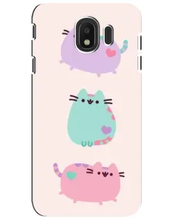 Чехол для Samsung Galaxy J4 2018 (SM-J400F) с картинкой «Pusheen трио» Чехол для Samsung Galaxy J4 2018 (SM-J400F) с картинкой «Pusheen трио»
