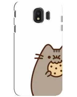 Чехол для Samsung Galaxy J4 2018 (SM-J400F) с картинкой «Пушин с печеньем» Чехол для Samsung Galaxy J4 2018 (SM-J400F) с картинкой «Пушин с печеньем»