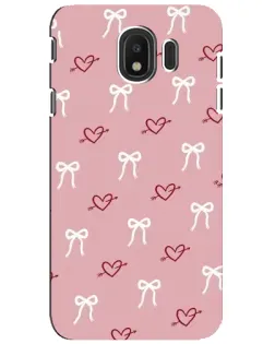 Чехол для Samsung Galaxy J4 2018 (SM-J400F) с картинкой «Сердца и банты»