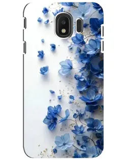Чехол для Samsung Galaxy J4 2018 (SM-J400F) с картинкой «Голубой цветочный каскад»