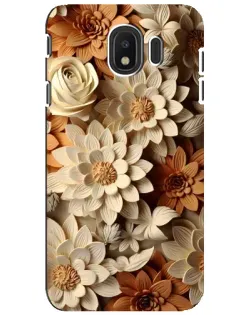 Чехол для Samsung Galaxy J4 2018 (SM-J400F) с картинкой «Бежевый флористический декор»