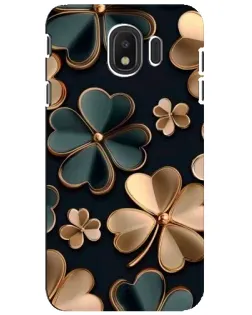 Чехол для Samsung Galaxy J4 2018 (SM-J400F) с картинкой «Клевер в золоте»