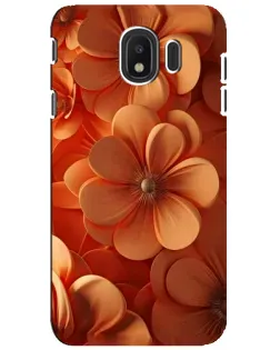 Чехол для Samsung Galaxy J4 2018 (SM-J400F) с картинкой «Оранжевый макро цветок»