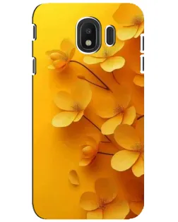 Чехол для Samsung Galaxy J4 2018 (SM-J400F) с картинкой «Золотые лепестки»