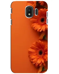 Чехол для Samsung Galaxy J4 2018 (SM-J400F) с картинкой «Оранжевые герберы»