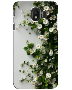 Чехол для Samsung Galaxy J4 2018 (SM-J400F) с картинкой «Ветка мелких белых цветов»