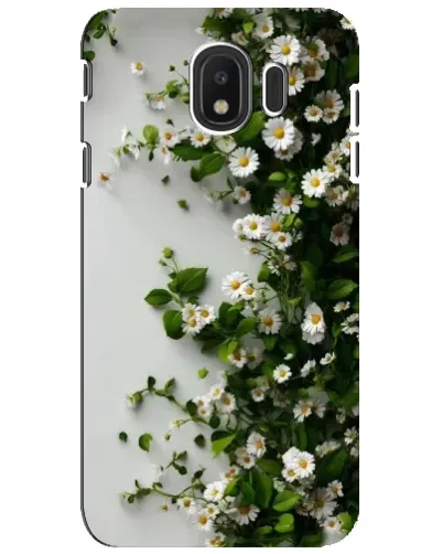 Чехол для Samsung Galaxy J4 2018 (SM-J400F) с картинкой «Ветка мелких белых цветов»