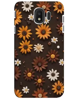 Чехол для Samsung Galaxy J4 2018 (SM-J400F) с картинкой «Узор из маленьких подсолнухов»