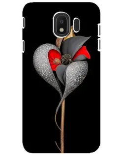 Чехол для Samsung Galaxy J4 2018 (SM-J400F) с картинкой «Серебряный фантазийный цветок»
