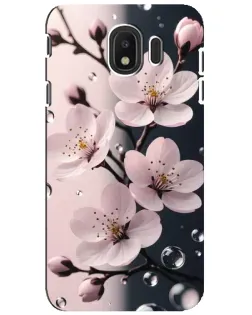 Чехол для Samsung Galaxy J4 2018 (SM-J400F) с картинкой «Нежная сакура и капли»