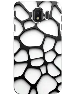 Чехол для Samsung Galaxy J4 2018 (SM-J400F) с картинкой «Белая объемная сетка»