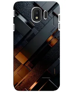 Чехол для Samsung Galaxy J4 2018 (SM-J400F) с картинкой «Черные геометрические блоки»