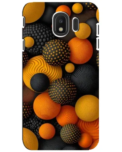 Чехол для Samsung Galaxy J4 2018 (SM-J400F) с картинкой «Объемные оранжевые сферы»