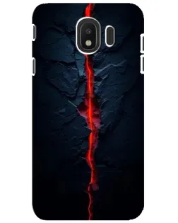 Чехол для Samsung Galaxy J4 2018 (SM-J400F) с картинкой «Kрасная лавовая трещина»