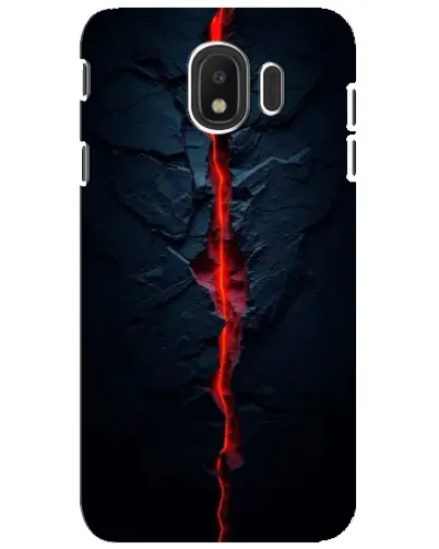 Чехол для Samsung Galaxy J4 2018 (SM-J400F) с картинкой «Kрасная лавовая трещина»