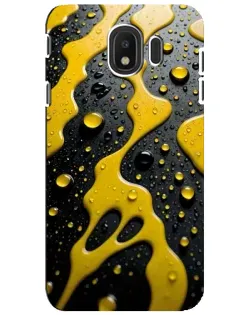 Чехол для Samsung Galaxy J4 2018 (SM-J400F) с картинкой «Жидкое желтое золото»
