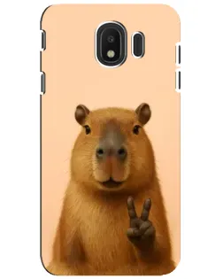 Чехол для Samsung Galaxy J4 2018 (SM-J400F) с картинкой «Капибара виктория» Чехол для Samsung Galaxy J4 2018 (SM-J400F) с картинкой «Капибара виктория»