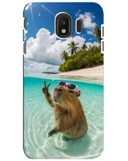Чехол для Samsung Galaxy J4 2018 (SM-J400F) с картинкой «Капибара на море» Чехол для Samsung Galaxy J4 2018 (SM-J400F) с картинкой «Капибара на море»