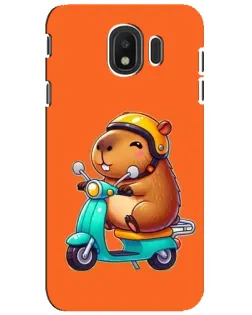 Чехол для Samsung Galaxy J4 2018 (SM-J400F) с картинкой «Капибара на скутере» Чехол для Samsung Galaxy J4 2018 (SM-J400F) с картинкой «Капибара на скутере»