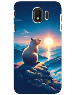 Чехол для Samsung Galaxy J4 2018 (SM-J400F) с картинкой «Закат солнца с капибарой» Чехол для Samsung Galaxy J4 2018 (SM-J400F) с картинкой «Закат солнца с капибарой»