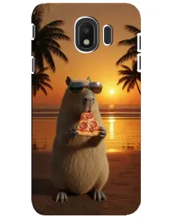 Чехол для Samsung Galaxy J4 2018 (SM-J400F) с картинкой «Капибара с пиццей» Чехол для Samsung Galaxy J4 2018 (SM-J400F) с картинкой «Капибара с пиццей»