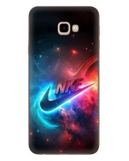Чехол для Samsung Galaxy J4 Plus (J4+, J415) с картинкой «Огненный логотип Nike»