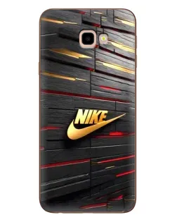 Чехол для Samsung Galaxy J4 Plus (J4+, J415) с картинкой «Золотой Nike на металле»