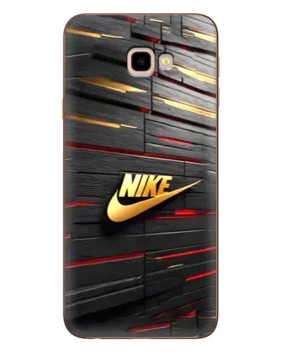 Чехол для Samsung Galaxy J4 Plus (J4+, J415) с картинкой «Золотой Nike на металле»