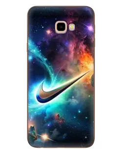 Чехол для Samsung Galaxy J4 Plus (J4+, J415) с картинкой «Космический Nike Swoosh»
