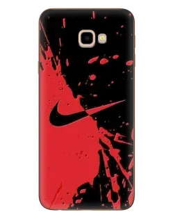 Чехол для Samsung Galaxy J4 Plus (J4+, J415) с картинкой «Красные брызги Nike»