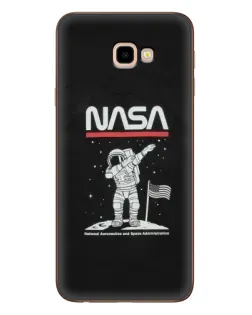 Чехол для Samsung Galaxy J4 Plus (J4+, J415) с картинкой «NASA — шагаем по Луне»