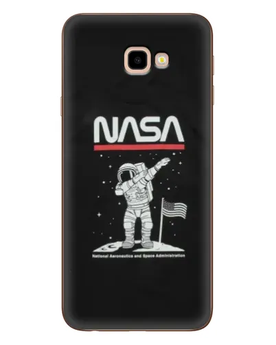Чехол для Samsung Galaxy J4 Plus (J4+, J415) с картинкой «NASA — шагаем по Луне»