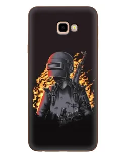 Чехол для Samsung Galaxy J4 Plus (J4+, J415) с картинкой «PUBG — огненный силуэт»
