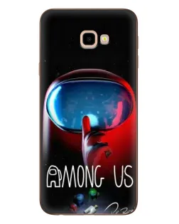 Чехол для Samsung Galaxy J4 Plus (J4+, J415) с картинкой «Красный импостер — макро»