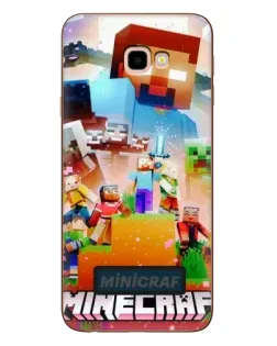 Чехол для Samsung Galaxy J4 Plus (J4+, J415) с картинкой «Minecraft герои игры»