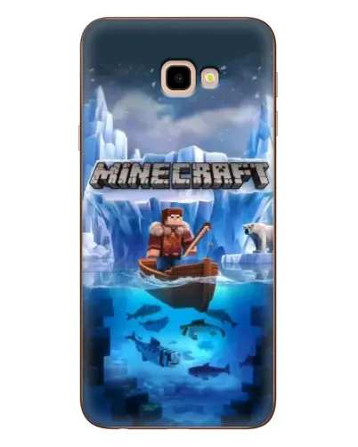 Чехол для Samsung Galaxy J4 Plus (J4+, J415) с картинкой «Minecraft ледяной мир»