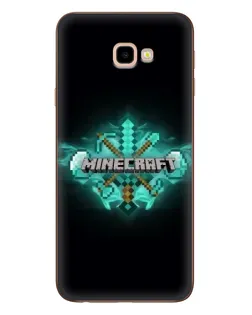 Чехол для Samsung Galaxy J4 Plus (J4+, J415) с картинкой «Minecraft Diamond лого»