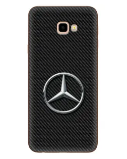 Чехол для Samsung Galaxy J4 Plus (J4+, J415) с картинкой «Карбоновый Mercedes стиль»