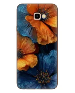 Чехол для Samsung Galaxy J4 Plus (J4+, J415) с картинкой «Яркая сине-оранжевая флора»