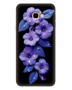Чохол для Samsung Galaxy J4 Plus (J4+, J415) з картинкою «Фіолетові квіти з росою»