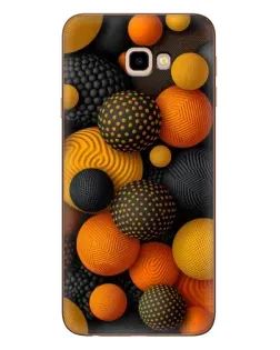 Чехол для Samsung Galaxy J4 Plus (J4+, J415) с картинкой «Объемные оранжевые сферы»