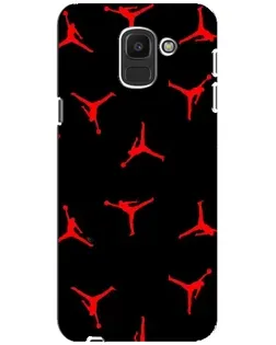 Чохол для Samsung Galaxy J6 2018 (J600F) з картинкою «Jordan Red Pattern»