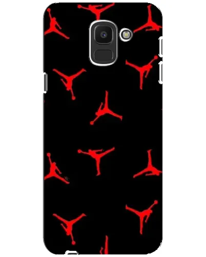 Чехол для Samsung Galaxy J6 2018 (J600F) с картинкой «Jordan Red Pattern»