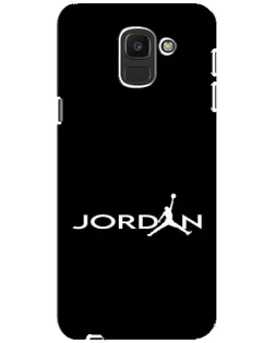 Чехол для Samsung Galaxy J6 2018 (J600F) с картинкой «Jordan White Logo»