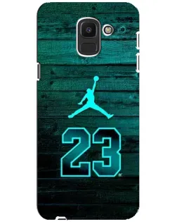 Чехол для Samsung Galaxy J6 2018 (J600F) с картинкой «Jordan Cyan 23»
