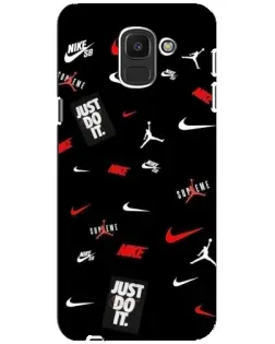 Чехол для Samsung Galaxy J6 2018 (J600F) с картинкой «Nike Mix Pattern»
