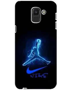 Чехол для Samsung Galaxy J6 2018 (J600F) с картинкой «Jordan Neon Blue»