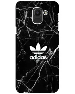 Чехол для Samsung Galaxy J6 2018 (J600F) с картинкой «Белый мрамор Adidas»