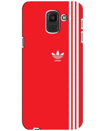 Чехол для Samsung Galaxy J6 2018 (J600F) с картинкой «Красный минимализм Adidas»