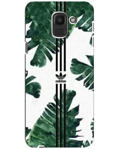 Чехол для Samsung Galaxy J6 2018 (J600F) с картинкой «Пальмовые листья адидас»
